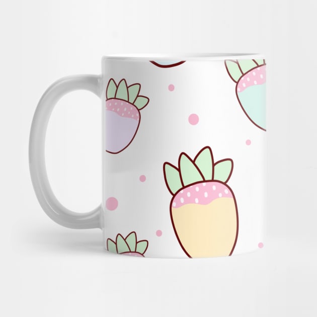 Pastel Strawberries Pattern by ArtsyDecals